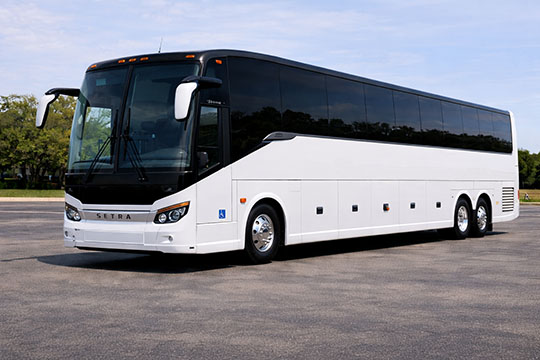 56-passenger charter bus available for charter in Stamford, CT
